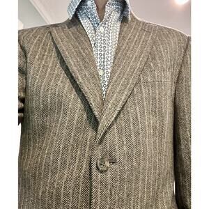 Banana Republic Blazer Men's 38R Brown Gray Herringbone Wool 2 Button Jacket New